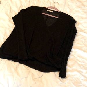 Abercrombie & Fitch black crossover sweater